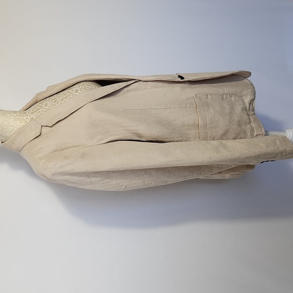 Goodfellow & Co Men's Taupe Patch Pocket Button Front Linen Blend Blazer Size M - Picture 7 of 16